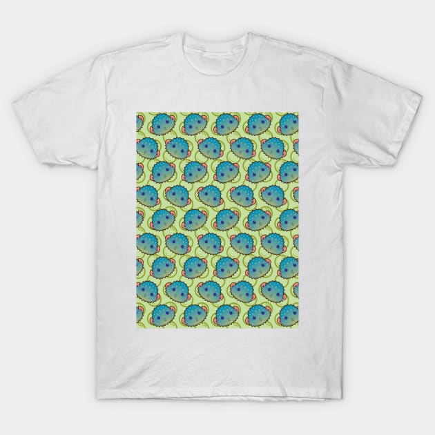 Pouty Pufferfish T-Shirt by zarya_kiqo